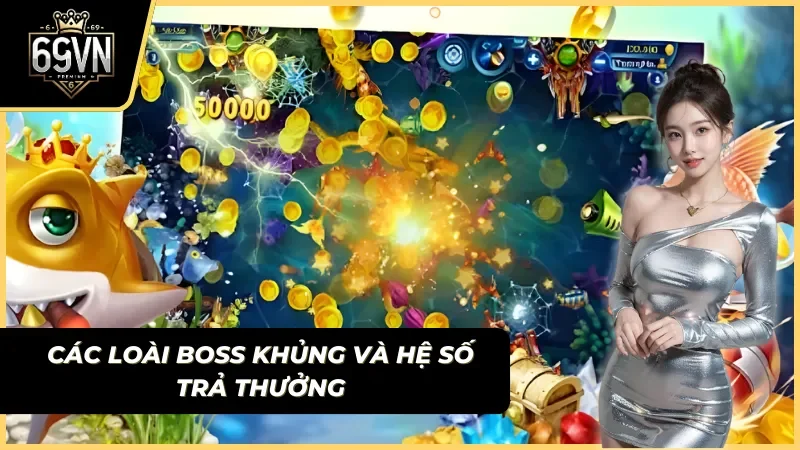 bảng hệ số trả thưởng chi tiết của các boss bắn cá 69vn